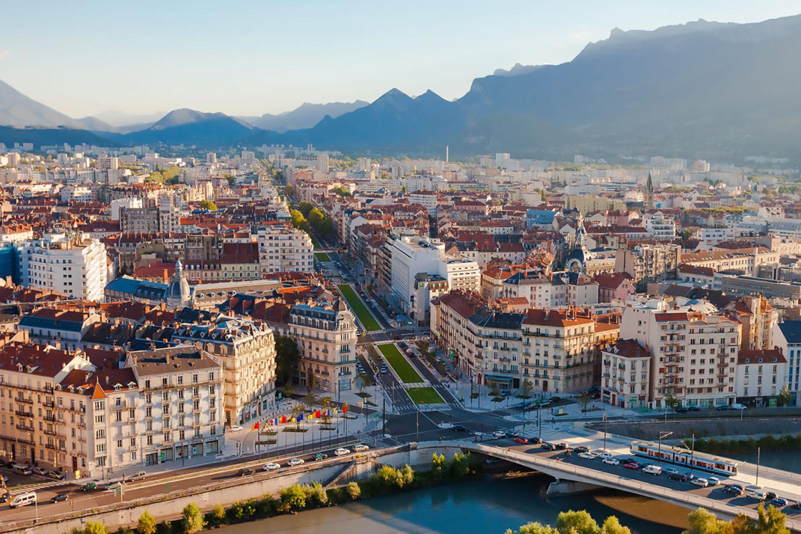 Grenoble seen from the Bastille 