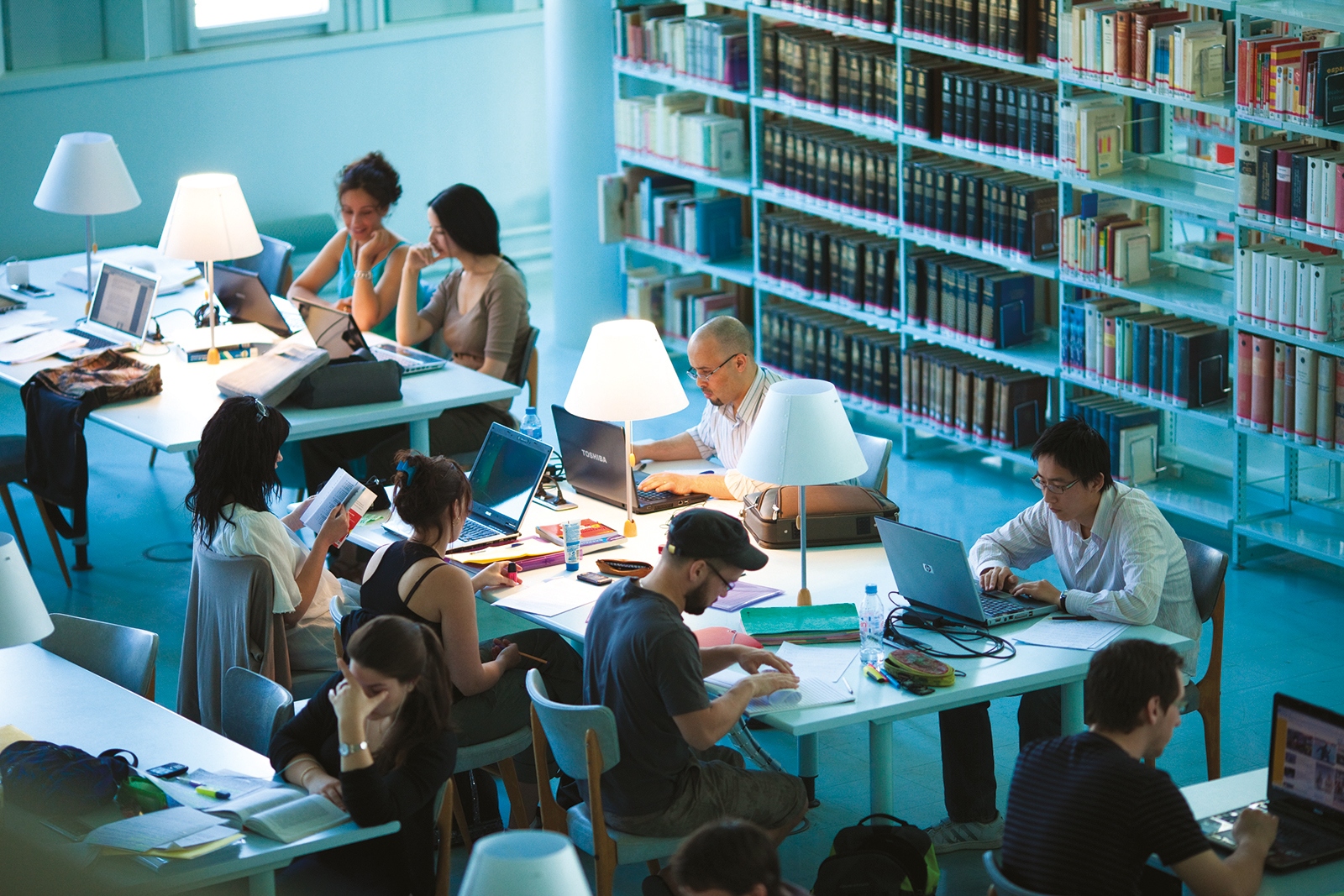 study session at the library